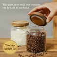 thumbnail image 3 of Tarro de Vidrio Hermético de 44 Oz con Tapa de Madera para Almacenamiento de Alimentos Azúcar Harina y Pasta, 3 of 5