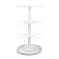 thumbnail image 1 of Organizador de joyas, expositor de llaveros, multifuncional, giratorio 360 degree. Blanco de 3 niveles, 1 of 8