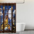 thumbnail image 6 of Magic Castle Shower Curtain, Wizard School Window Night Sky Moon Shower Curtain Set Fairytale Castle Bathroom Decor Waterproof Fabric Bath Curtain with 12 Hooks, 72x72 inches, 6 of 6