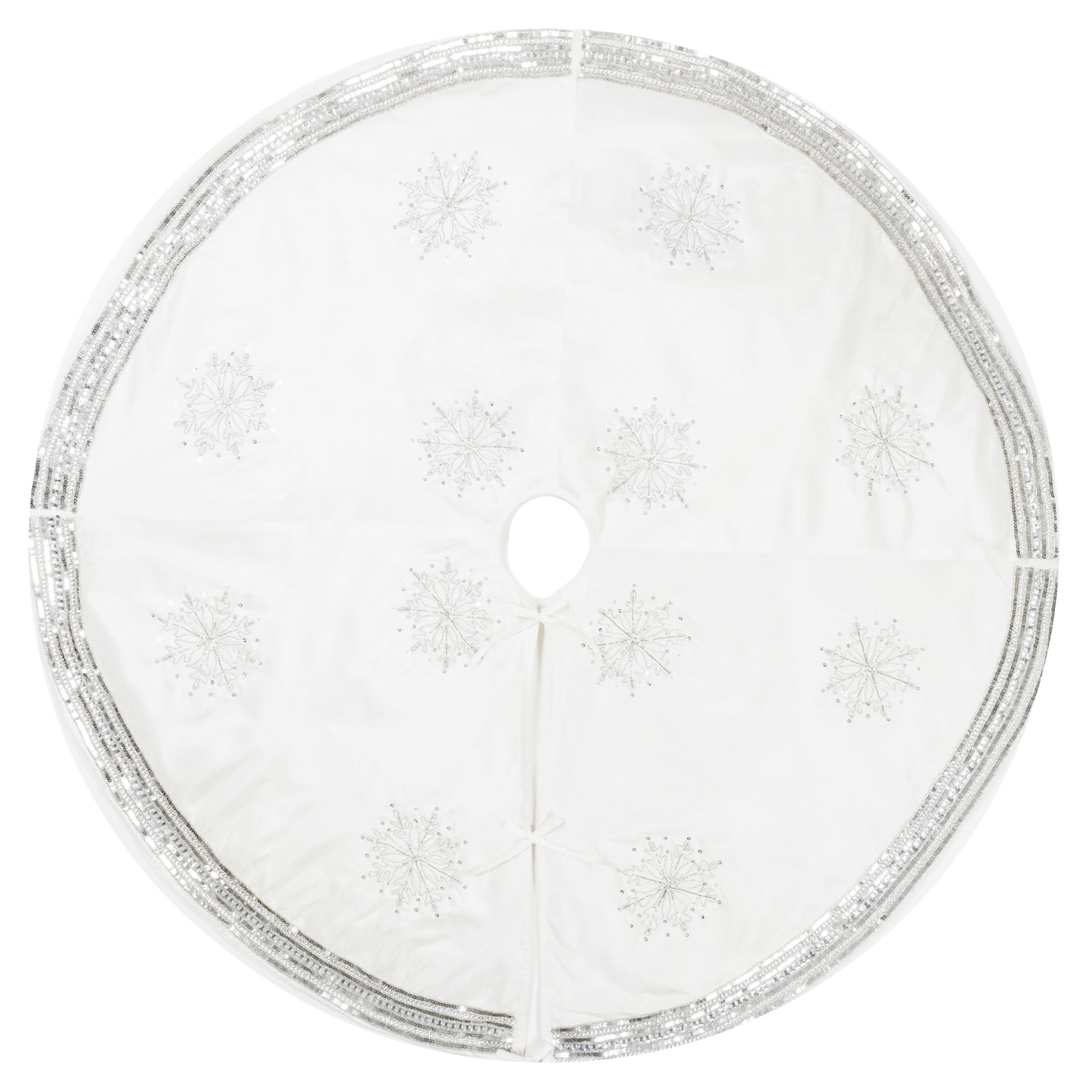 Vickerman Winter Snowflake Set Tree Skirt Grey 60
