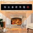 thumbnail image 4 of Electric Fireplace Heater 25" with Remote Control,Fireplace Stove Decor with Different Flame Effects and Log Set for Indoor,5 Adjustable Brightness and Heating Mode,Overheating Safe Design - Beige, 4 of 8