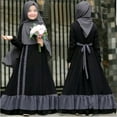 thumbnail image 3 of Ensemble Robe Fille Manches Longues avec Nœud et Chapeau Coordonné pour Tenue Décontractée, 3 of 7