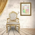 thumbnail image 3 of Blake, Madeline 15x18 Gold Ornate Wood Framed with Double Matting Museum Art Print Titled - Abstract Pastel Palm, 3 of 4