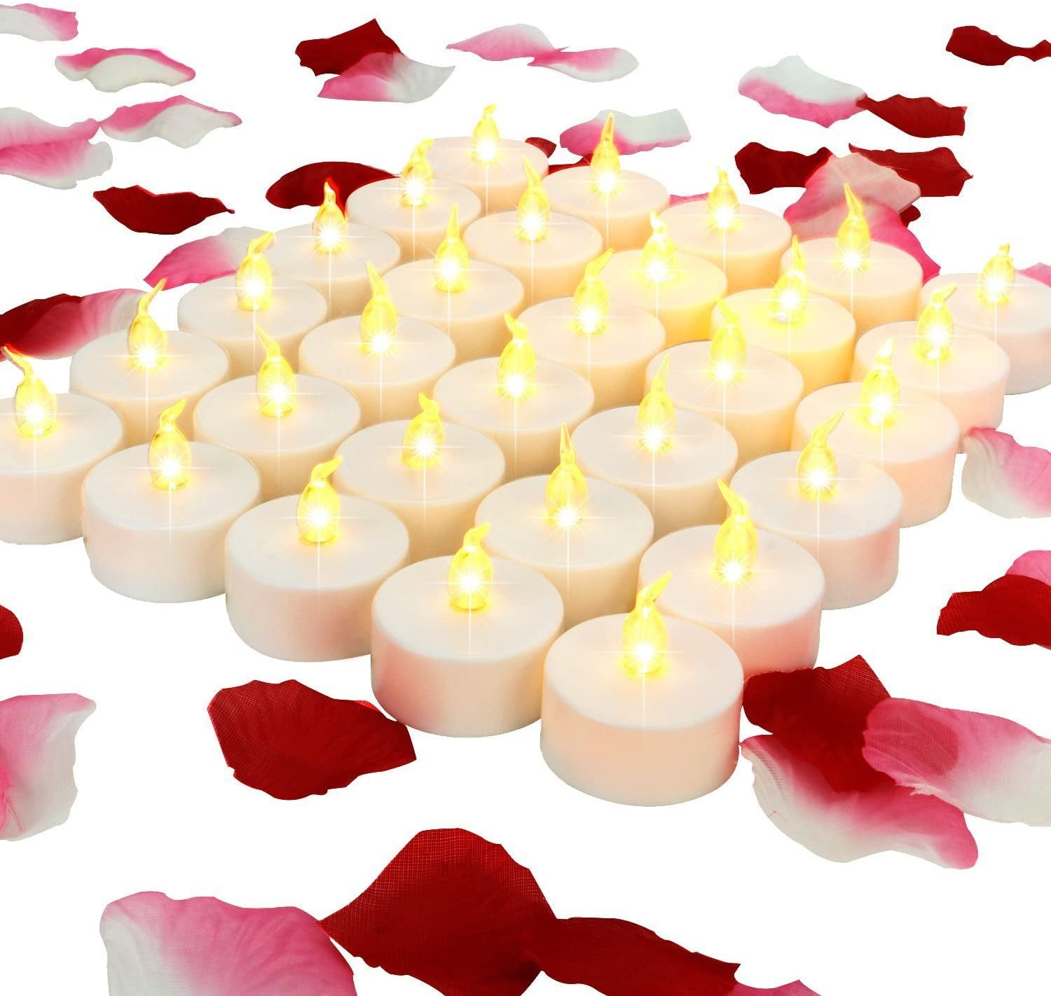 Acelist 100 Flameless Tea Lights And 1000 Pcs Rose Petals Led Candles Flameless Candle Walmart Com Walmart Com Acelist 100 Flameless Tea Lights And 1000 Pcs Rose Petals Led Candles Flameless Candle Walmart Com Walmart Com