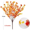 thumbnail image 4 of Scidweet Artificial Fall Flowers, 12 Bundles Autumn Fake Plants Outdoor Fall Decorations for Home Garden Porch Decor (Orange Eucalyptus), 4 of 6
