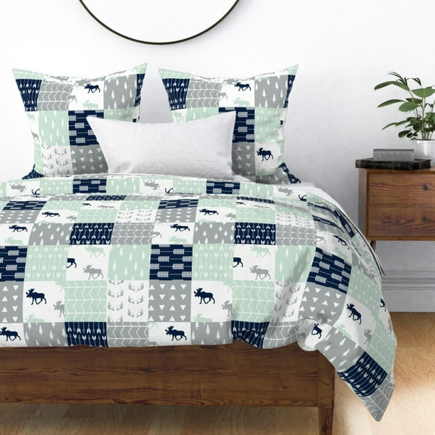Cheater Patchwork Wholecloth Northern Lights Top Sateen Duvet