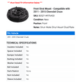 thumbnail image 2 of Front Strut Mount - Compatible with 2011 - 2015 Chevy Cruze 2012 2013 2014, 2 of 2