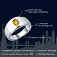 thumbnail image 2 of Gem Stone King 1.30 Cttw Yellow Citrine Ring for Men | Oval 8X6MM | Gemstone November Birthstone | 925 Sterling Silver | Size 13, 2 of 5