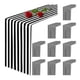 thumbnail image 1 of Paquete de 10 caminos de mesa Decoración de mesa de poliéster Camino de mesa a rayas blanco y negro clásico Eleg moderno, 1 of 5