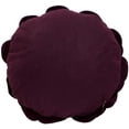thumbnail image 5 of Fennco Styles Eva's Flower Garden Decorative Throw Pillow with Insert - 13 inches Round (Wine, 13" Case+Insert), 5 of 8
