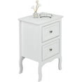 thumbnail image 6 of HLL White Nightstand Set of 2, Nightstands with 2 Drawers, Bed Side Table/Night Stand, Small Nightstand for Bedroom, Small Spaces, College Dorm, Kids’ Room, Living Room, Wood, 16W x 12D x 24H, 6 of 8