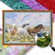 thumbnail image 1 of Kit Punto Cruz Caballo Impreso Con Cuentas Bordado Arte para El 54x35cm, 1 of 9