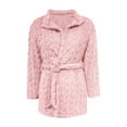 thumbnail image 4 of Erwazi Women Fleece Robe, Short Plush Robes for Womens Lapel Soft Warm Spa Bathrobe, 4 of 8