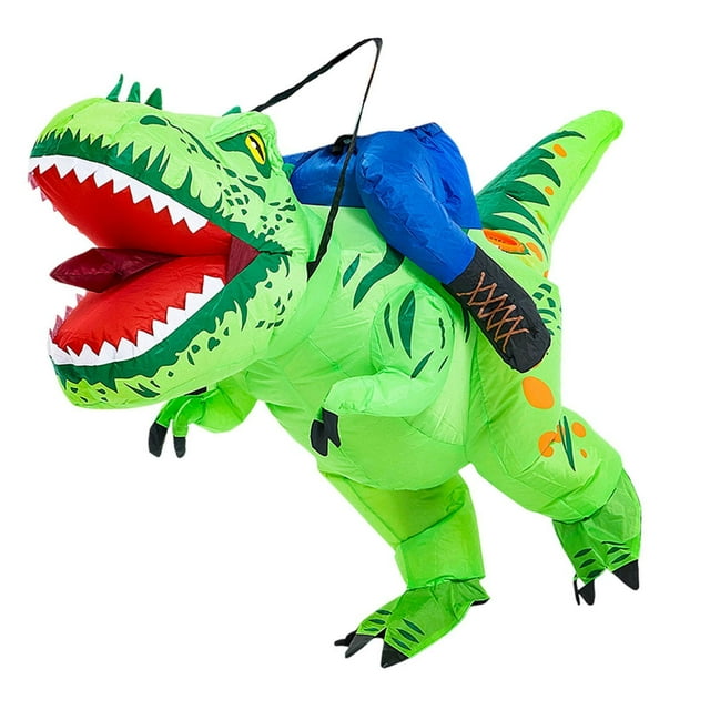 Traje de dinosaurio inflable decoración traje de dinosaurio para suministros de fiesta Cosplay 100 a 120 cm