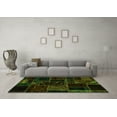thumbnail image 3 of Ahgly Company Indoor Rectangle Patchwork Green Transitional Area Rugs, 3' x 5', 3 of 4