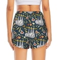 thumbnail image 2 of Lsque Cute Sloth Printed Women's Running Shorts with Liner Pockets,Elastic Quick Dry Workout Athletic Gym Yoga Shorts,Womens High Waist Shorts-Large, 2 of 9
