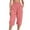 Hot Pink, variant on Women's Casual Capri Pants Soft Stretchy Fabric Everyday Comfort Trousers Ideal for Spring Summer Wear