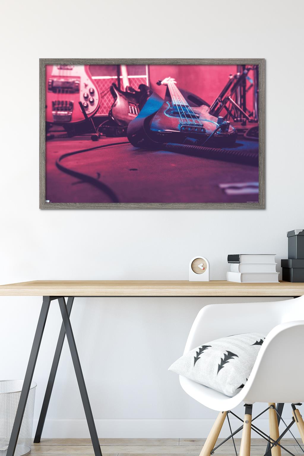 Guitar Close-Up Wall Poster, 22.375" x 34" Framed