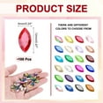 thumbnail image 2 of Uxcell 100Pcs Horse Eye Shape Rhinestones Glass Point Back Beads for Jewelry Making, Red 6x12mm, 2 of 6