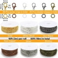 thumbnail image 5 of KEINXS 60 Feet Necklace Chains for Jewelry Making Supplies, Link Chain Rolls for Necklaces Earrings Bracelets Craft Findings 6 Colors 2mm Gold Silver Plated Metal Jewelry Making Kit a bulk, 5 of 5
