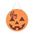 thumbnail image 6 of Halloween Jack O Lantern Wooden Door Hanger, 4 Styles Fall Pumpkin Front Door Sign for Thanksgiving Home Decor, 6 of 7