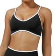 thumbnail image 1 of Arlun,Sports Bras for Women Wireless High Support Seamless Bralettes Full Coverage No Underwire Color Block Workout Bra for Running Exercise Yoga Gym Fitness Training Black XS, 1 of 5