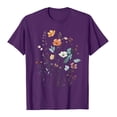 thumbnail image 4 of Sexlip Womens Swimsuit Set Vibrant Floral Print Cover Up Design Crew Neck Short Sleeve Casual Silhouette Sun Protection Fabric for Beach Wear Purple XXL, 4 of 4