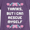 thumbnail image 3 of Instant Message - Rescue Myself - Toddler & Youth Girls Short Sleeve Graphic T-Shirt, 3 of 6