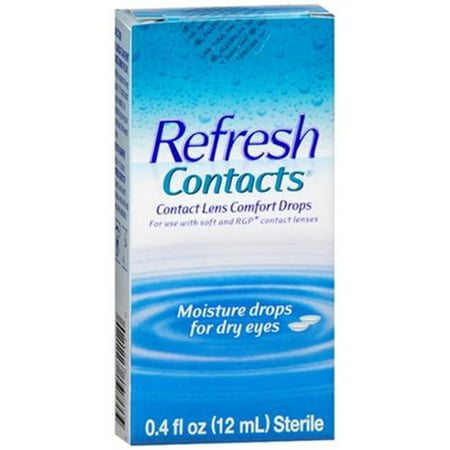 Refresh Contacts lentilles de contact Confort humidité gouttes 0,40 oz (pack de 2)