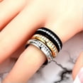 thumbnail image 5 of EOEMY Fashion Wedding Design Stainless Steel Exquisite Jewelry Ring Gift Women Sz6-12~-Gold-7, 5 of 8