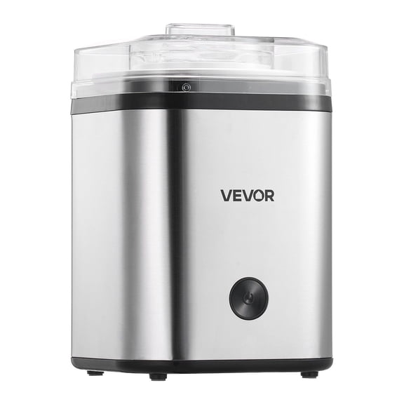 Large 2.11 Qt Electric Ice Cream Maker, for Gelato, Yogurt, Sorbet, User-Friendly & Easy to Clean, Silver Stainless Steel