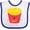 White and Royal, variant on Inktastic Cute Kawaii French Fries Boys or Girls Baby Bib