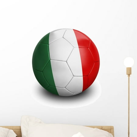 Soccer Football Italy Wall Decal by Wallmonkeys Peel and Stick Graphic (18 in H x 17 in W)