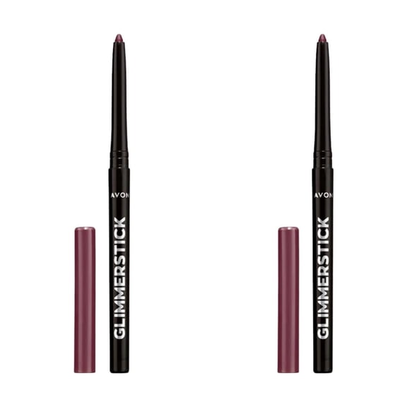 Avon Ultra Colour Glimmerstick Retractable Eyeliner, Majestic Plum, Waterproof & Smudge-Proof Glide-On Eye Makeup, SET OF 2, 0.01 oz / 0.28 g Each