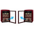 thumbnail image 2 of 30 Bottle Freestanding Retro Wine Cooler in Wine Red, 2 of 9