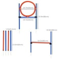 thumbnail image 3 of PawHut Dog Pet Agility Training Kit High Jump Weave Pole Ring Obedience Training Set Adjustable Equipment Portable, 3 of 10