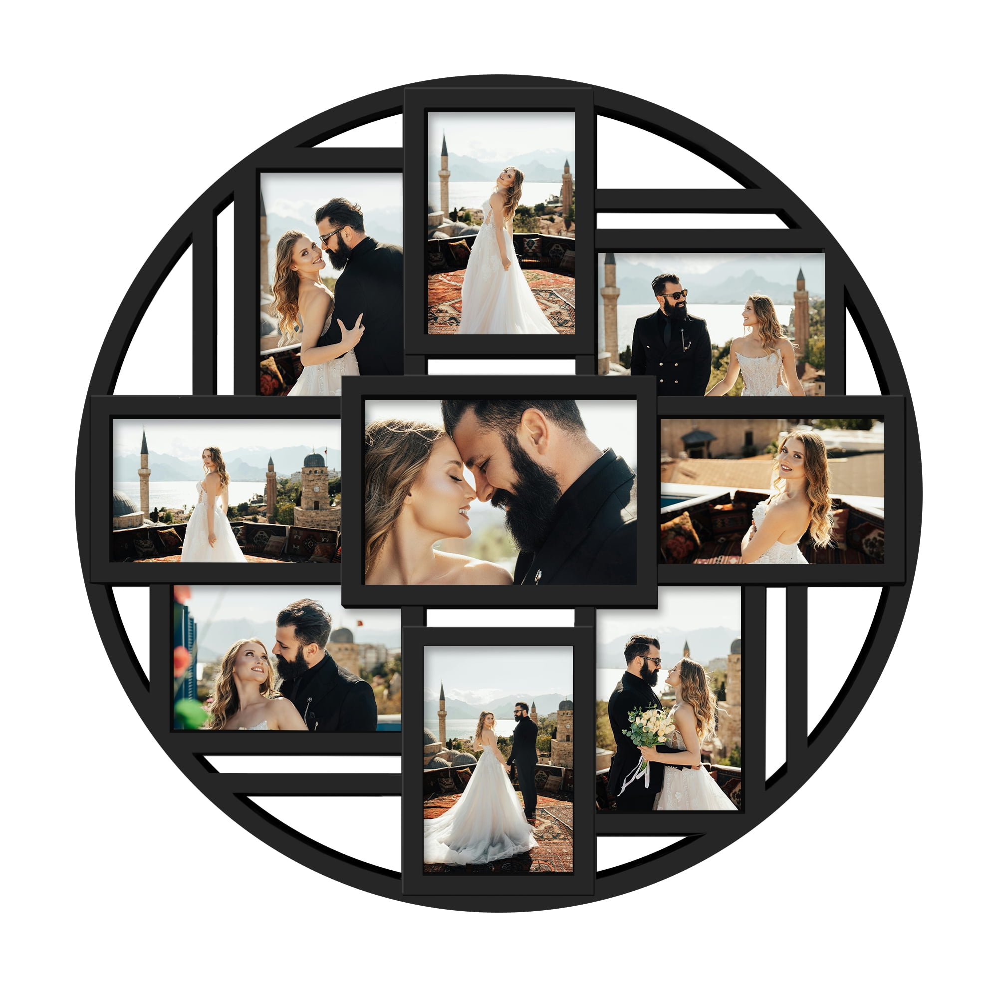 Picture Frames 9 Photo Frame Combination Home Design Wedding Photo Frame Collage and Wall Décor Wall Decoration Wooden Picture Frame Photo Frame for Desk