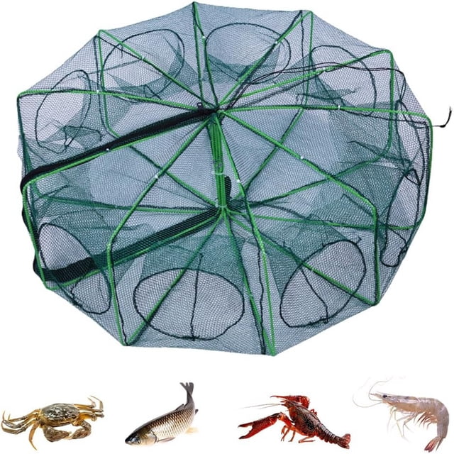 The Foldable Fishing Trap 2024 Fishing Kit Portable Net for Catching Fish Crawfish Crab