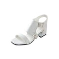 thumbnail image 2 of Zapatos peep toe para mujer Sandalias casuales con hebilla de cinturón de tacón grueso medio Wmkox8yii  nm4320, 2 of 4