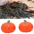 thumbnail image 3 of 2Pcs Ceramic Tea Storage Pot, Creative Ceramics Pumpkinshape Sealed Can Container for Home Kitchen, Can Store Tea/Honey/Coffee Orange, 3 of 9