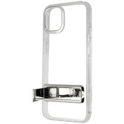 AQA Hard Protective Case with Kickstand for Apple iPhone 13 - Clear / Silver
