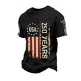 thumbnail image 2 of USA 250 Years Patriotic Shirt Men Vintage American Flag Graphic T Shirt America 250th Anniversary Casual Tee, 2 of 6