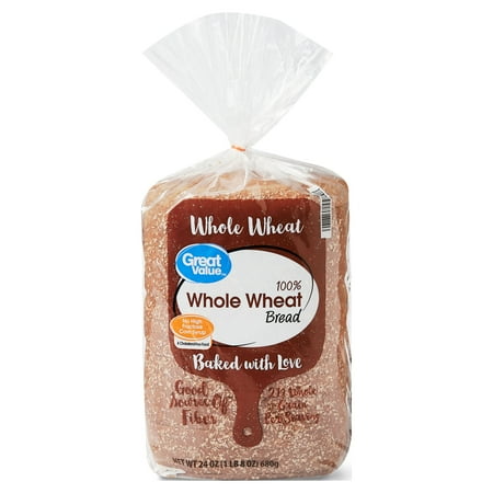 Great Value 100% Whole Wheat Bread Loaf