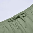 thumbnail image 4 of Men's Shorts Spring Summer Casual All Solid Color Linen Loose Fashion Pockets Walkshorts Cargo Bermuda Swim Pants Sizes 4XL, 4 of 7