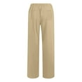 thumbnail image 6 of Gnshining Cotton Linen Pants for Women High Waisted Pant Solid-colored Loose With Back Pocket Wide-Leg Lenght Pants, 6 of 6