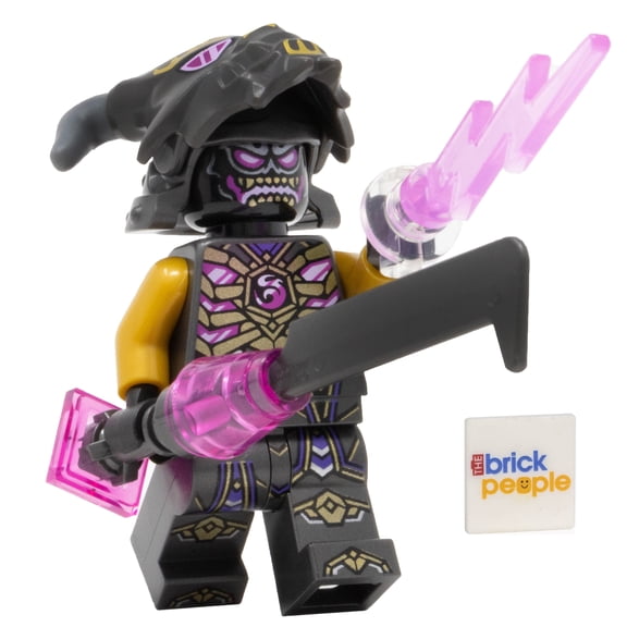 LEGO Ninjago Overlord Minifigure with Lightning Sword Block Building Set, 0.35 oz, Pink