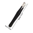 thumbnail image 3 of Unique Bargains 1 Set Round Head Nose Hair Tweezers Nose Hair Trimming Tweezers Black 3.31"x0.35" Eyebrow Clippers, 3 of 5