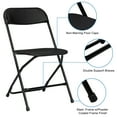 thumbnail image 5 of 4 Pack Black Plastic Folding Chair, Indoor Outdoor Portable Stackable Commercial Seat Capacity for Events Office Wedding Party Picnic Kitchen Dining (4 Pack, Black), 5 of 6