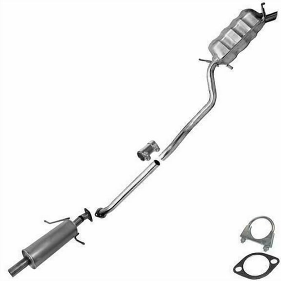 Exhaust Resonator Pipe & Muffler Assembly Fits 2001-2004 Hyundai Santa Fe 2.4L - Direct Fit