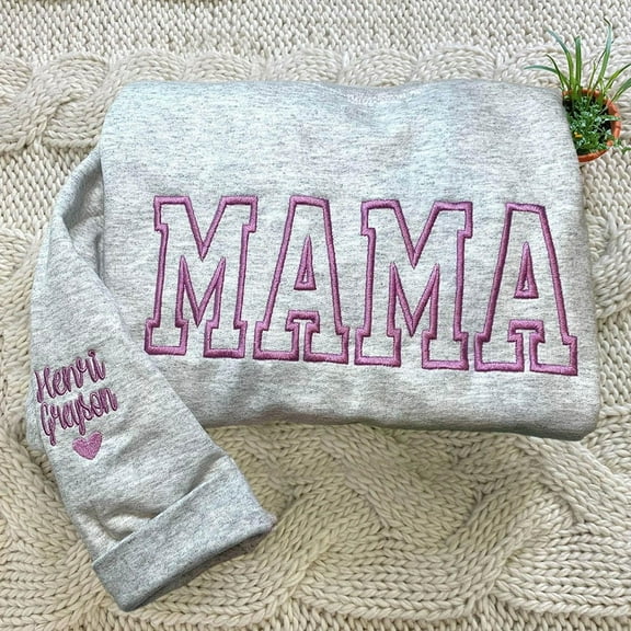 Mama Embroidered Sweatshirt Unique Gift For Mom Grandma Christmas Gift Ideas